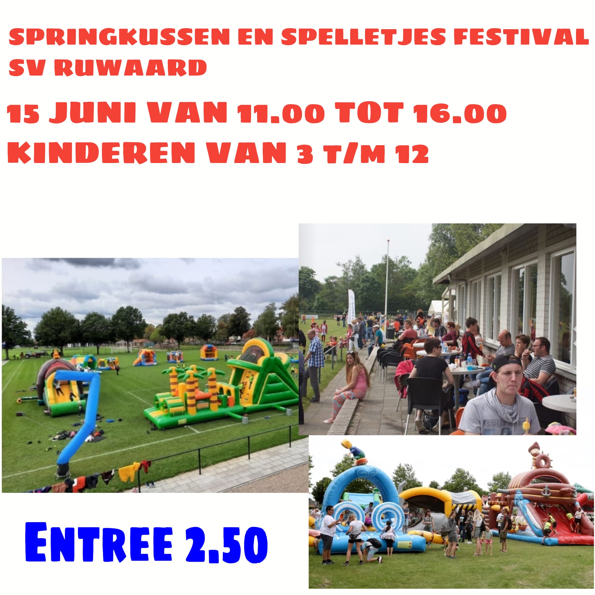 Spelletjes festival SV Ruwaard 15 juni van 11.00u tot 16.00u