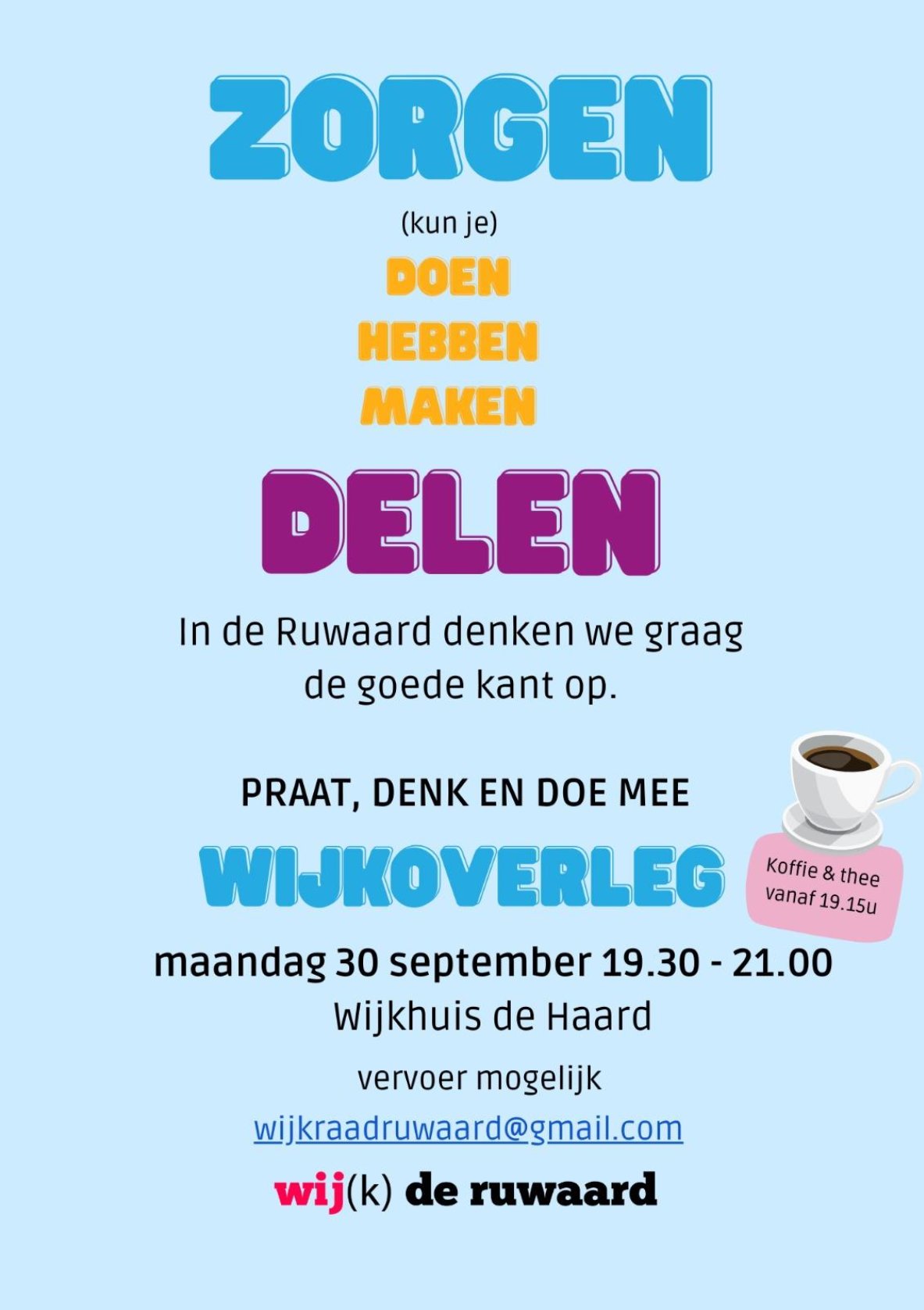 Wijkoverleg - maandag 30 september